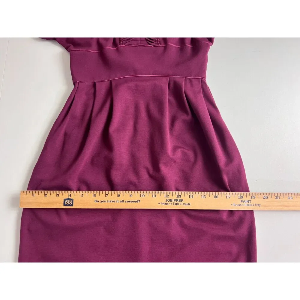 Signette by Aysha Saeed Women's Short Sleeve Dress Burgundy Wine Size P